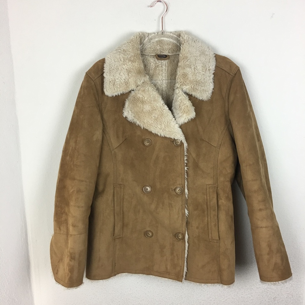 COLUMBIA | Tan Sherpa Lining Double Breasted Coat